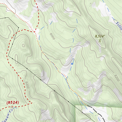 Baldy Mountain, Colorado 7.5 Minute Topographic Map Preview 3