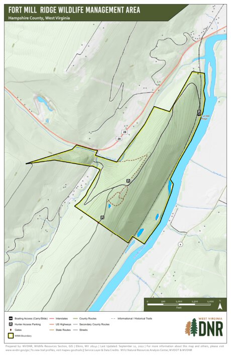 Fort Mill Ridge Wildlife Management Area Map by WV Division of Natural ...
