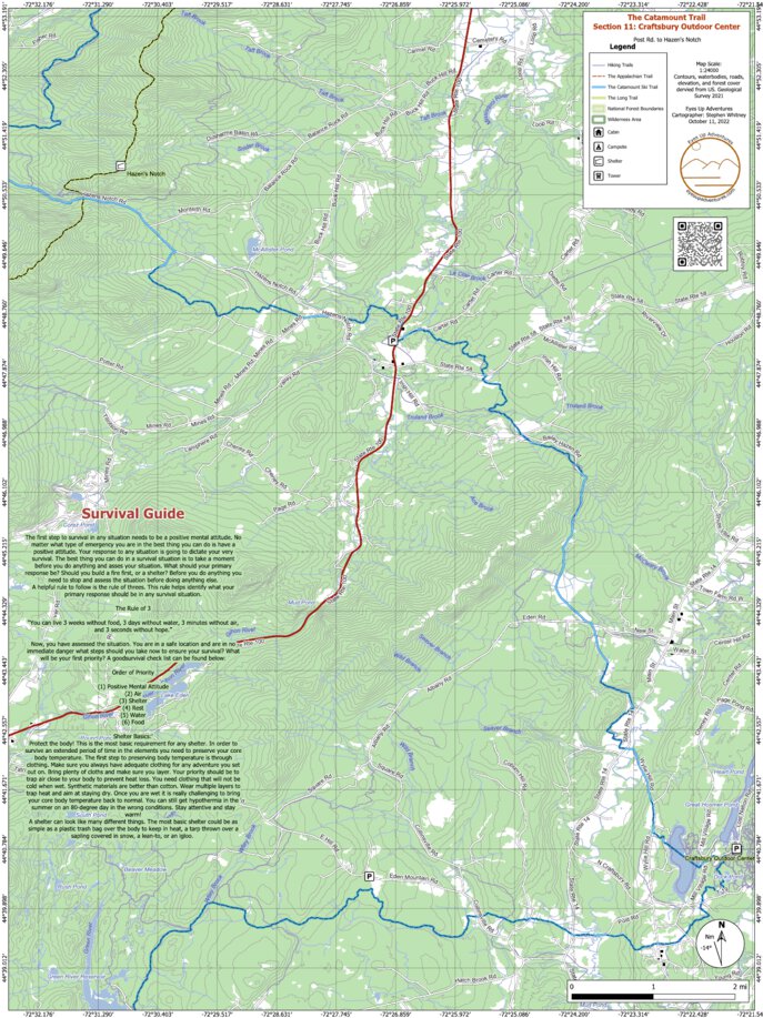 The Catamount Trail Section 11: Craftsbury Outdoor Center Map by Eyes ...