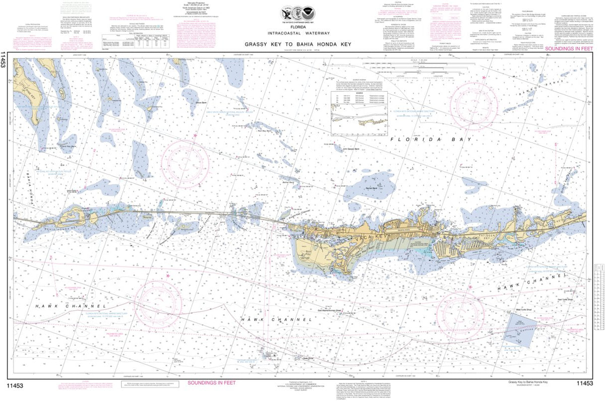 Intracoastal Waterway Grassy Key To Bahia Honda Key Map by National ...