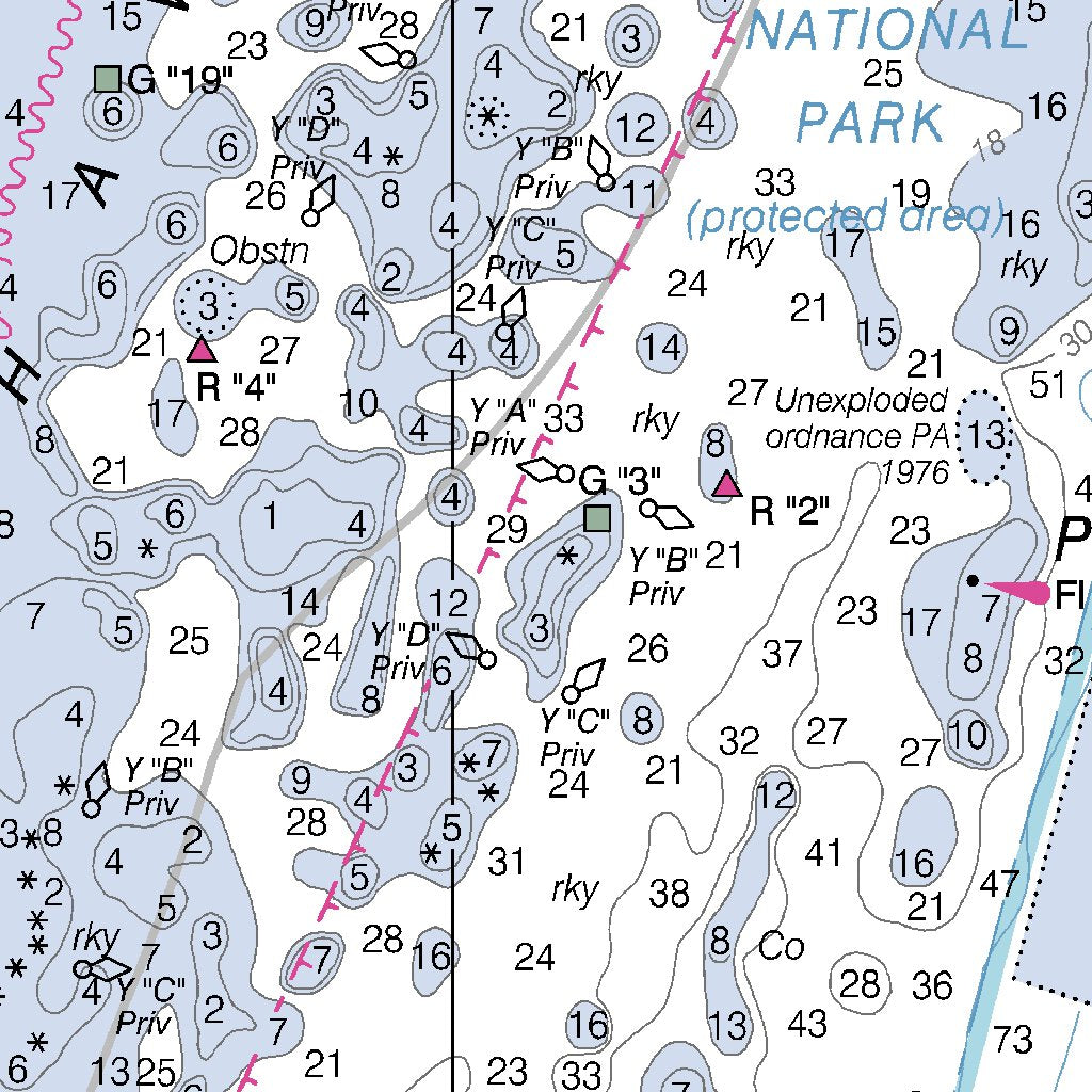 Fowey Rocks To Alligator Reef Map by National Oceanographic ...