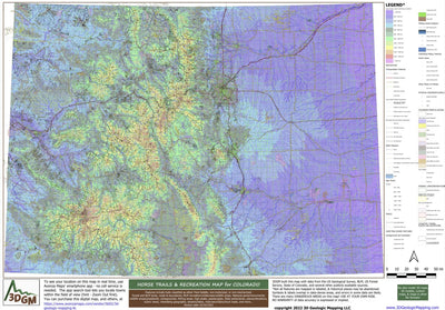 Horse Trails & Recreation Map for Colorado Preview 1
