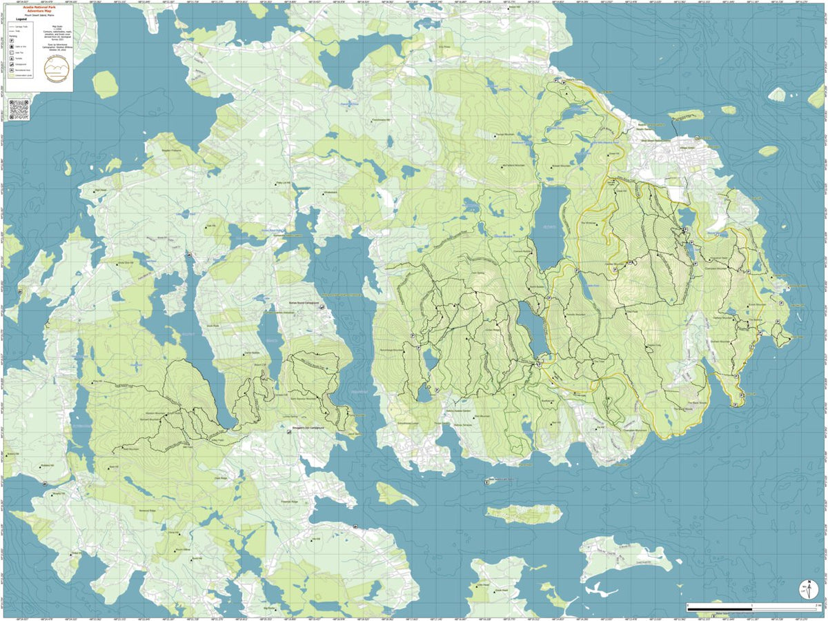 Acadia National Park Trail Map by Eyes Up Adventures | Avenza Maps