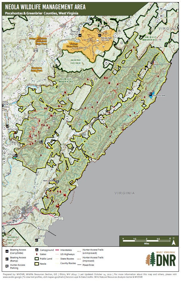 WVDNR Statewide Wildlife Management Area Maps - Bundle Map by WV ...