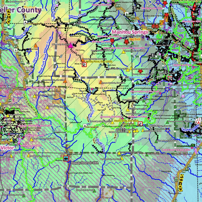 Colorado Bicycling Trails and Recreation Map Preview 2