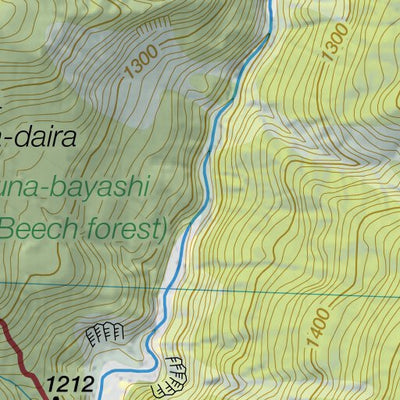 Amakazari-yama 雨飾山 Hiking Map (Chubu, Japan) 1:25,000 Preview 2