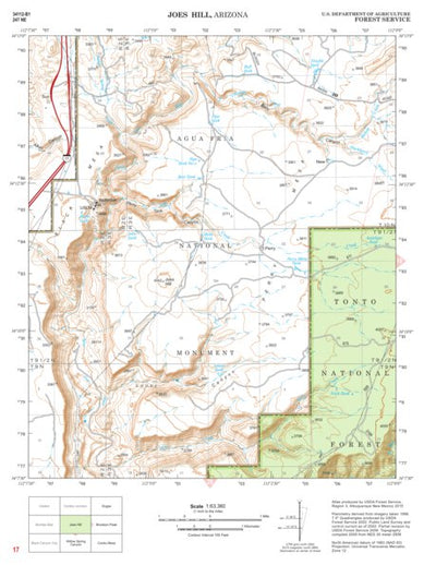 Tonto National Forest Quadrangle: JOES HILL Preview 1