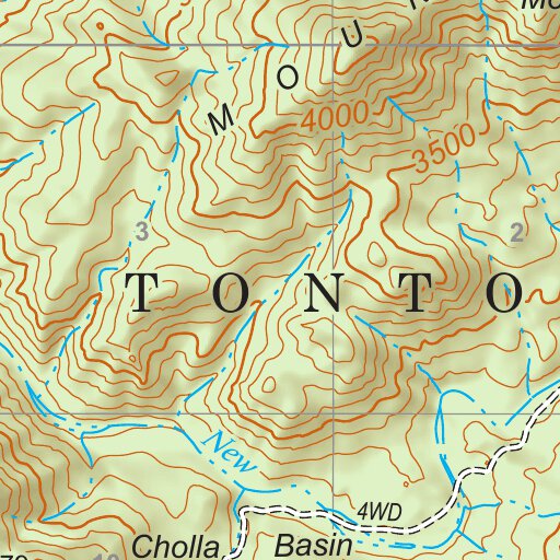Tonto National Forest Quadrangle: DAISY MOUNTAIN Map by US Forest ...