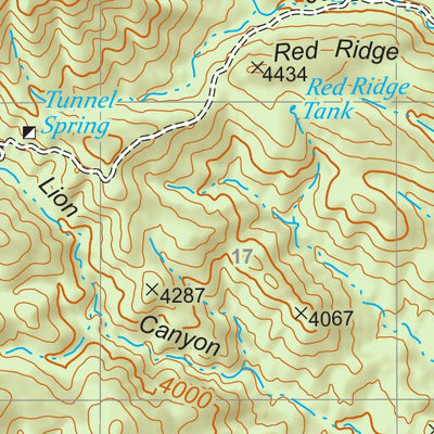 Tonto National Forest Quadrangle: COOKS MESA Preview 3
