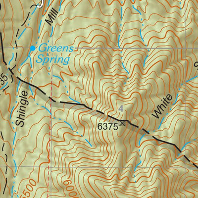 Coronado National Forest Quadrangle: SHINGLE MILL MOUNTAIN Preview 3