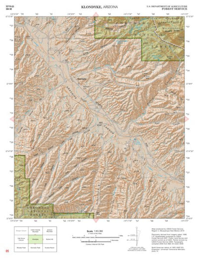 Coronado National Forest Quadrangle: KLONDYKE Preview 1