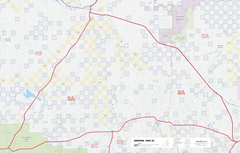 Arizona GMU 3A - Hunt Arizona Map by Map the Xperience | Avenza Maps