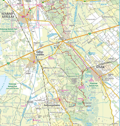 Felső-Kiskunság turista-, biciklis és turista információs térkép Preview 2