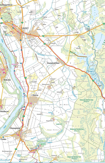 Felső-Kiskunság turista-, biciklis és turista információs térkép Preview 3