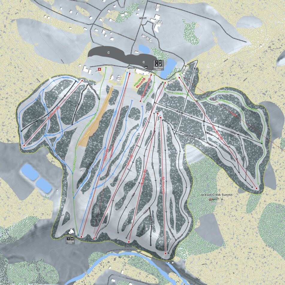 ジグソーパズル　ジェイムス・リッツィ　スキーツアーズ　808P 未開封 Jackson Creek Summit Resort Map by Mapsynergy | Avenza Maps