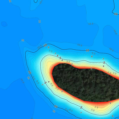 Jezioro Dzierżno Małe. Mapa głębokości Preview 2