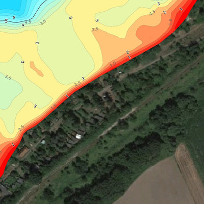 Jezioro Dzierżno Małe. Mapa głębokości Preview 3
