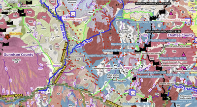 2D Geologic Map of Colorado with features added Preview 3