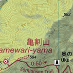 Kamewari-yama 亀割山 Hiking Map (Tohoku, Japan) 1:25,000 Preview 2