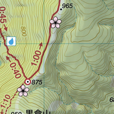 Okina-san 翁山 Hiking Map (Tohoku, Japan) 1:30,000 Preview 2