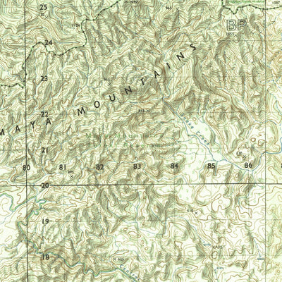 Belize South Topographic Map Preview 3