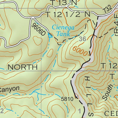 Prescott National Forest Quadrangle: ARNOLD MESA Preview 3