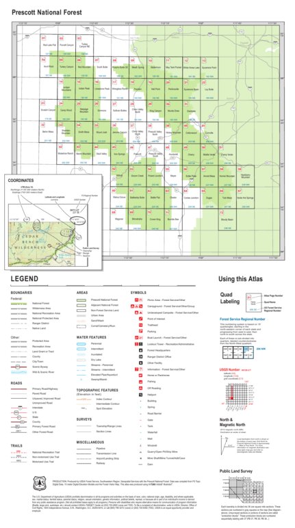 Prescott National Forest Quadrangle Map Index Preview 1