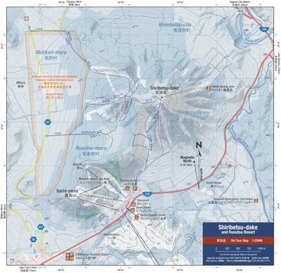 Niseko Backcountry Map - Mt. Shiribetsu Panel Preview 1