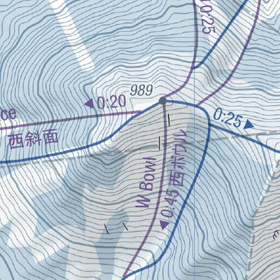Niseko Backcountry Map - Mt. Shiribetsu Panel Preview 3