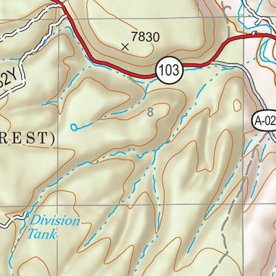 Gila National Forest Quadrangle Map: pg 05 Largo Mesa Preview 3