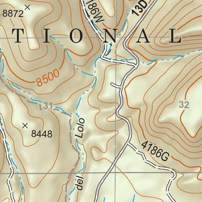 Gila National Forest Quadrangle Map: pg 06 Escondido Mountains Preview 2
