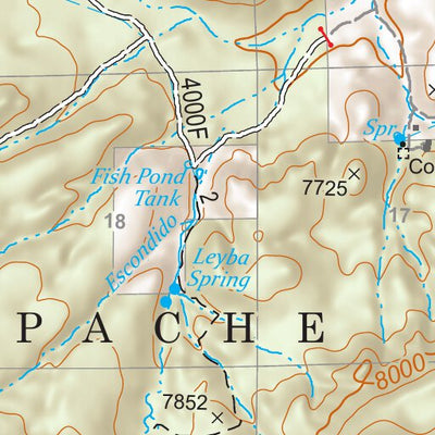 Gila National Forest Quadrangle Map: pg 06 Escondido Mountains Preview 3