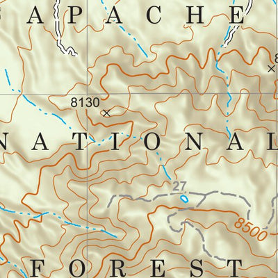 Gila National Forest Quadrangle Map: pg 08 Loco Knoll Preview 3
