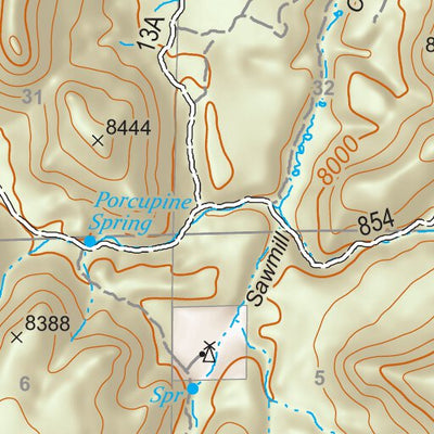 Gila National Forest Quadrangle Map: pg 12 Gallo Mountain East Preview 3
