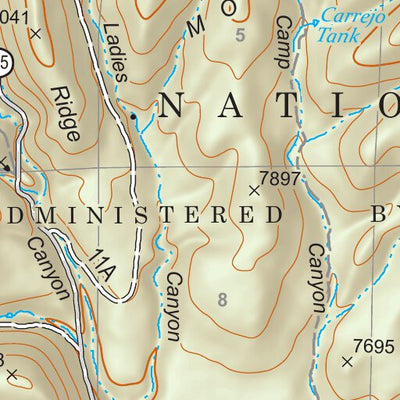 Gila National Forest Quadrangle Map: pg 22 Bell Peak Preview 3