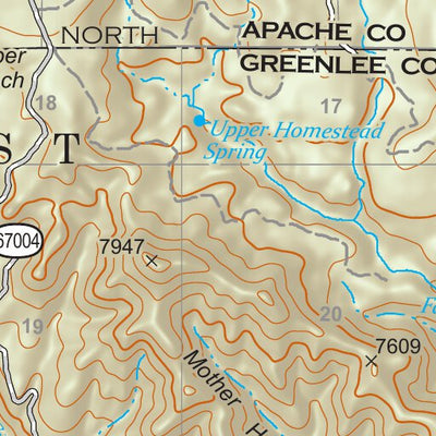 Gila National Forest Quadrangle Map: pg 24 Luna Lake Preview 3