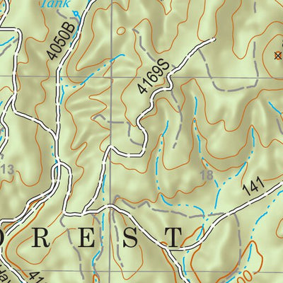 Gila National Forest Quadrangle Map: pg 47 Pitchfork Canyon Preview 3