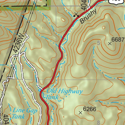 Gila National Forest Quadrangle Map: pg 43 Saliz Pass Preview 2