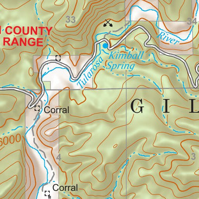 Gila National Forest Quadrangle Map: pg 34 Milligan Mountain Preview 3