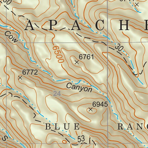 Gila National Forest Quadrangle Map: pg 42 Blue by US Forest Service R3 ...