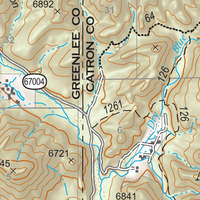 Gila National Forest Quadrangle Map: pg 31 Maness Peak Preview 3