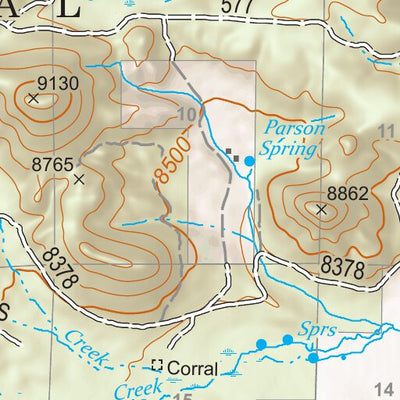 Gila National Forest Quadrangle Map: pg 16 Escudilla Mountain Preview 2