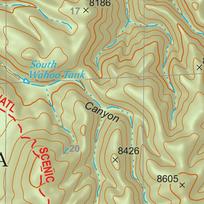 Gila National Forest Quadrangle Map: pg 52 Wahoo Peak Preview 3