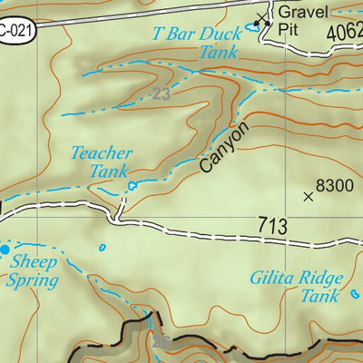 Gila National Forest Quadrangle Map: pg 58 Negrito Mountain Preview 2