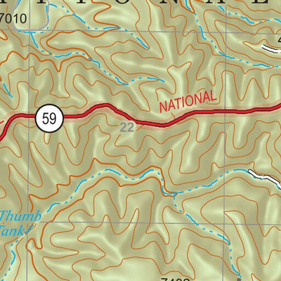 Gila National Forest Quadrangle Map: pg 62 Spring Canyon Preview 2