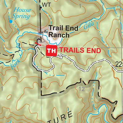 Gila National Forest Quadrangle Map: pg 73 Burnt Corral Canyon Preview 3