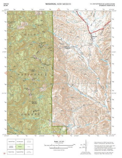 Gila National Forest Quadrangle Map: pg 77 Winston Preview 1