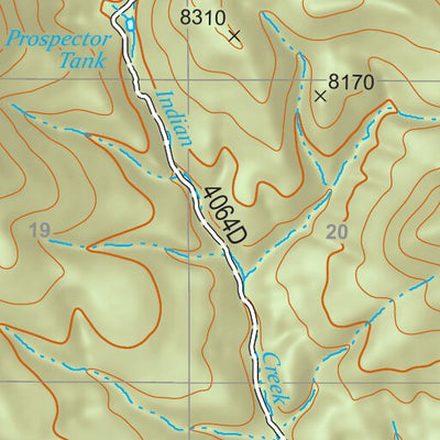 Gila National Forest Quadrangle Map: pg 60 Canyon Creek Mountains Preview 2