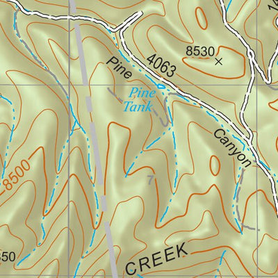 Gila National Forest Quadrangle Map: pg 60 Canyon Creek Mountains Preview 3
