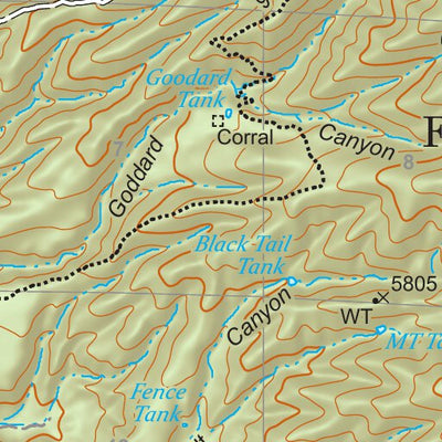 Gila National Forest Quadrangle Map: pg 68 Holt Mountain Preview 3
